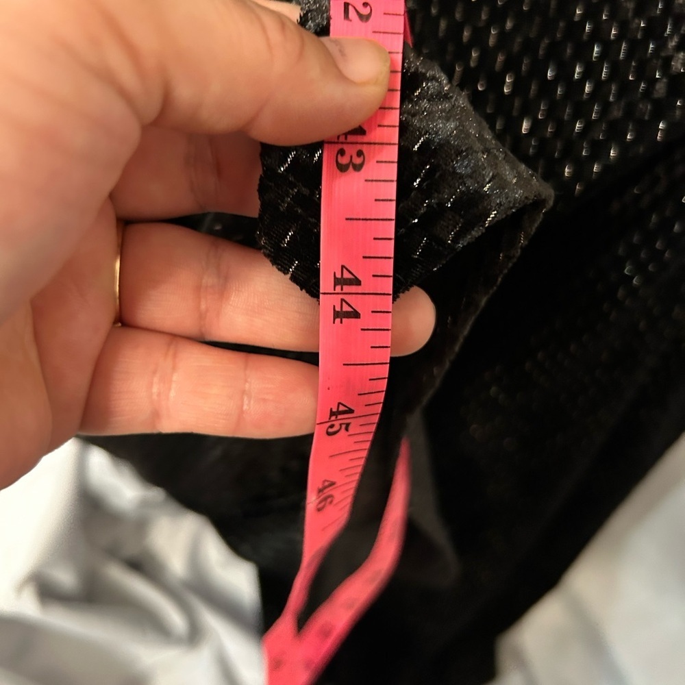 Laundry By Shelli Segal Black Glitter velvet midi dress - Picture 10 of 11